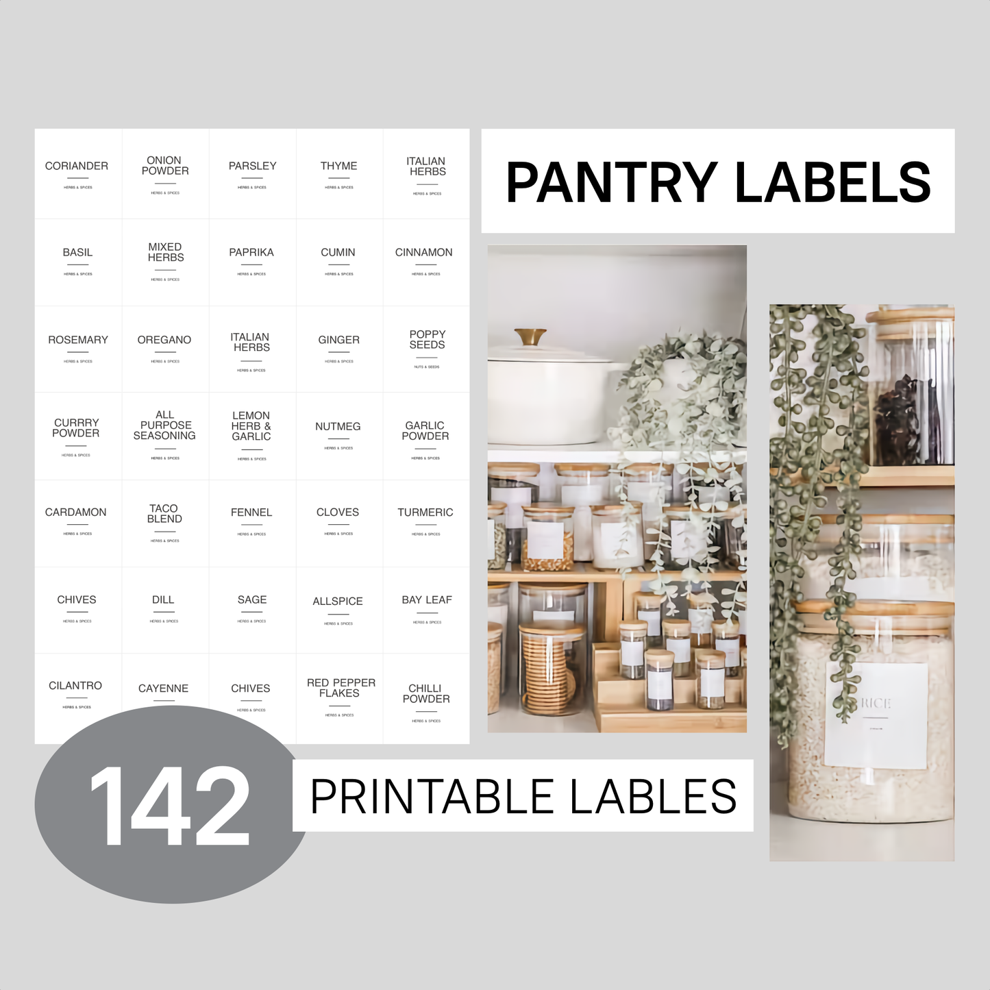142 Pantry Label Pack