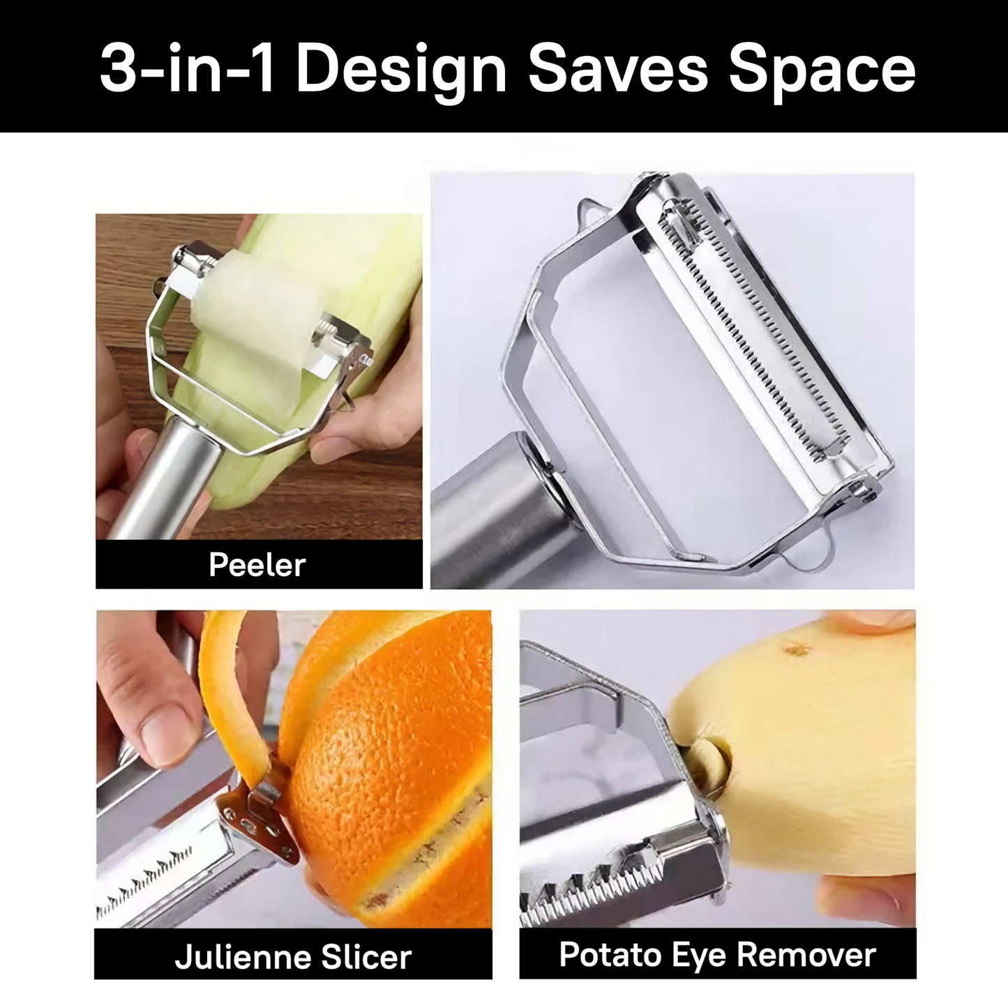 Kitchable 3-in-1 Vegetable Peeler